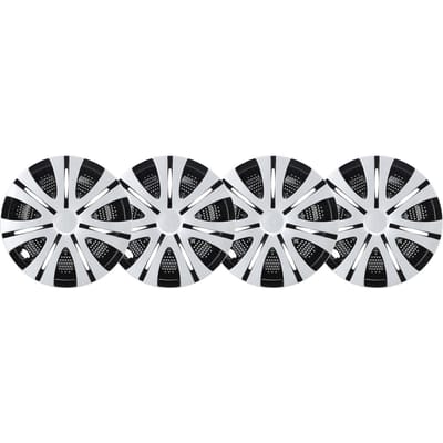 4 Pièces Cache-Moyeu de Roue 13 Pouces ABS Aérodynamique Cache de Jante Protecteur pour la Plupart des Voitures Camions Vans white