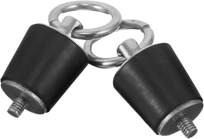 Boot Afvoerplug - Lekpreventie Stop - Waterdicht Maken - Roestvrij Staal Handvat - 2 Stuks 7 cm - Zwart