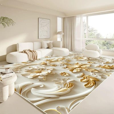 Modern Wit Groot Tapijt voor Woonkamer Luxe Goud Kleed Huisdecoratie Slaapkamer Mat Bedzijde Zacht Antislip 200x300 Tapijten 140*200cm