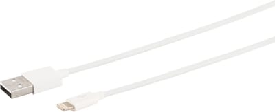 USB Lade-Sync Kabel, USB A Stecker auf 8-Pin Stecker, 2.0, ABS, weiß, 3,0m