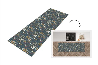 Keukenloper - Loper keuken - Patronen - Bloemen - Flora - 150x50 cm - Keukenloper vinyl
