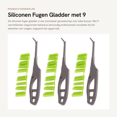 Dailygoods - Siliconen Fugen Gladder met 9 Voeg Vormen