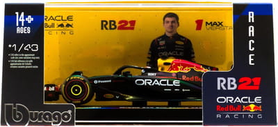 F1 Raceauto Model 1:43 Schaal met Vitrine - Racewagen Replica