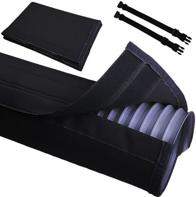 Draagbare airco slangbeschermer - 150×53cm - Met 2 elastische banden - Verstelbare hoes - Geschikt voor binnen- en buitengebruik - Zwart