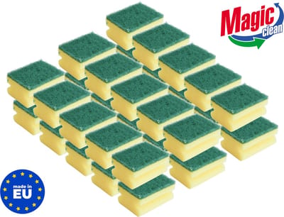Schuursponsjes 30 stuks Voordeelset - Grip & Schuurlaag - Schoonmaakspons Afwas Keuken