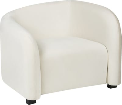 VELTADA - Fauteuil - Gebroken wit - Fluweel