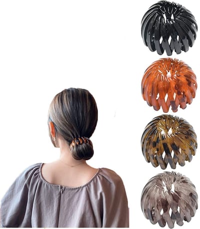 Haarspeldjes Vintage - 4 Stuks - Haarclips in Diverse Kleuren - Duurzaam Materiaal - Geschikt voor Meisjes/Vrouwen - Comfortabel Ontwerp - Haarclip