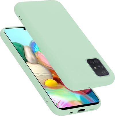 Cadorabo Hoesje geschikt voor Samsung Galaxy A51 4G / M40s in LIQUID LICHT GROEN - Beschermhoes gemaakt van flexibel TPU silicone Case Cover