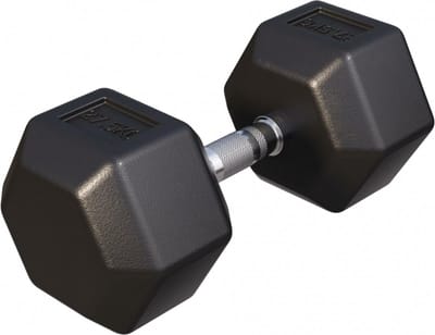 Gorilla Sports Dumbbell - 1 x 27,5 kg - Gietijzer - Hexagon - Halter