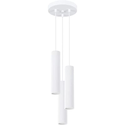Sollux Lighting Hanglamp Karbon - GU10 - wit - aluminium - 108x19.5x19.5cm