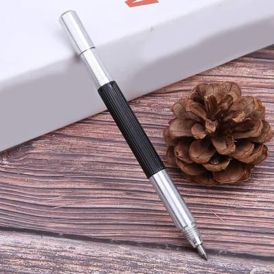 Graveer Pen Set - Kraspen Aluminium - Markeren en Graveren - Hardmetalen Punt - 3 Stuks - Zilver