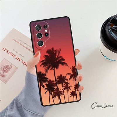 Zomerstrand Zonsondergang Palmboom telefoonhoesje Voor Samsung Galaxy S24 S25 S23 S22 Ultra Note 10 20 Plus S20 S21 FE Hoesje For S20fe(S20lite)