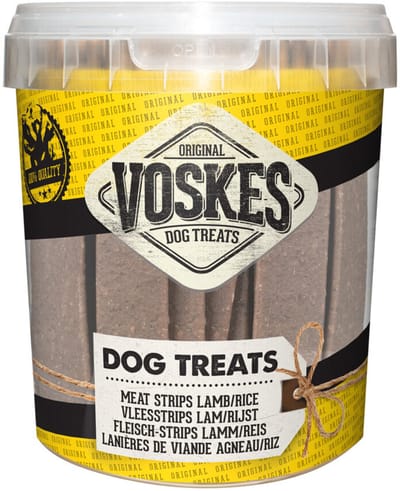 Voskes Hondensnacks Emmer Vleesstrips Lam - 600 gr