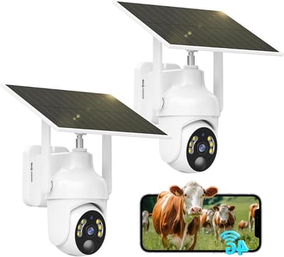 4G Buiten Camera - Simkaart Camera - Huis Beveiligen - Op Zonne-energie - 2K Resolutie - Wit