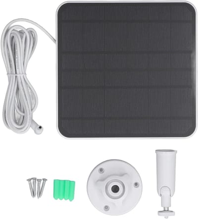 Zonnepaneel Camera - Oplader - Continu Stroom - IP65 Waterbestendig - 12W - Zwart