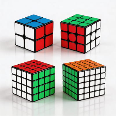 Qiyi 4-pack – Speedcube | Snel, Soepel & Duurzaam – Klassieke Speed Cube - Puzzelkubus voor Jong & Oud - Fidget - Fidget Cube - Fidget Toys