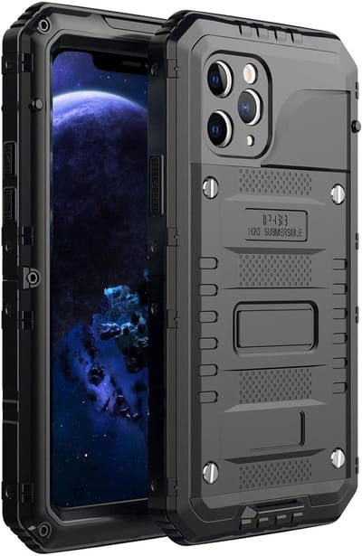 Cadorabo Hoesje geschikt voor Apple iPhone 11 PRO in ZWART - Robuuste 360° all-round bescherming met displaybescherming - Schokbestendige Outdoor Heavy Duty beschermhoes