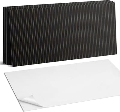 Coloray Plaktegels - Verticale lijnen op de achtergrond Wandtegel Zelfklevend - 60 cm x 30 cm - Zwart Plaktegels - 6 stuks - Rechthoek PVC Tegels - Plaktegels Keuken - Zelfklevende Vloertegels Badkamer - Vinyl Tegels Zelfklevend - Portugese Tegels