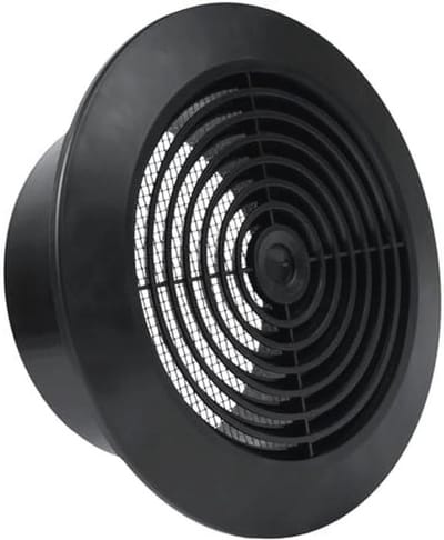 Rond Ventilatierooster 12,7 cm - Demonteerbaar en Kunststof voor Badkamer en Kantoor