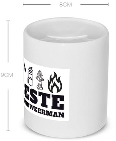 Akyol - beste brandweerman Spaarpot - Beste brandweerman - collega - cadeau - 350 ML inhoud