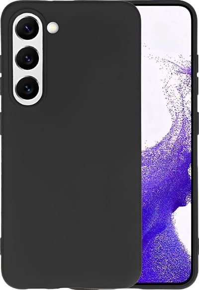 Flexibele achterkant Silicone hoesje zwart Geschikt voor: Samsung Galaxy S23