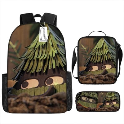 Luxe Nieuwigheid Bijzondere Coole Vorm Eiland 3D Print 3 stuks/Set leerling Schooltassen Laptop Dagrugzak Rugzak Lunchtas Etui