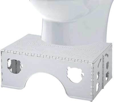 Toilet Kruk - Poep Stoel - Ontlasting Verbeteren - Ergonomisch Ontwerp - 18 cm Hoog - Wit