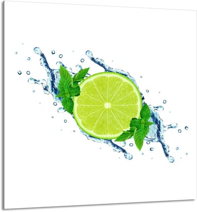 TMK ArtDeko - Serie - Glazen Paneel - 60x65 cm - Beschermpaneel - Limonenontwerp