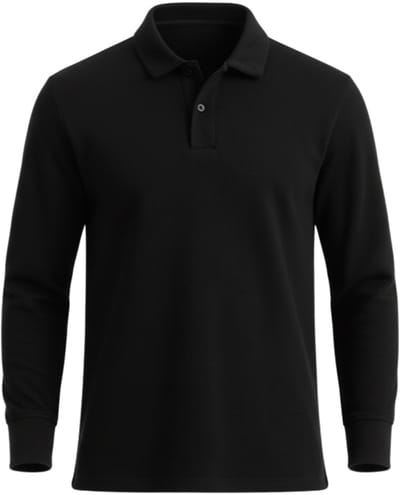 OMBRE Polo - Regular Fit - Katoen - Korte Mouw Zwart S
