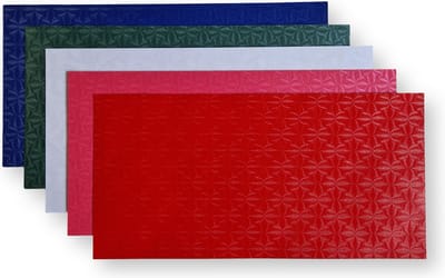 50 vel metallic gekleurd papier - Cardstock - 13,5x27cm - Vierkant - 250 grams - metallic karton