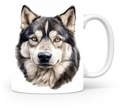 Mok Malamute Beker voor koffie of tas voor thee, cadeau voor dierenliefhebbers, moeder, vader, collega, vriend, vriendin, kantoor, opa, oma, hond, kerst, sinterklaas, verjaardag