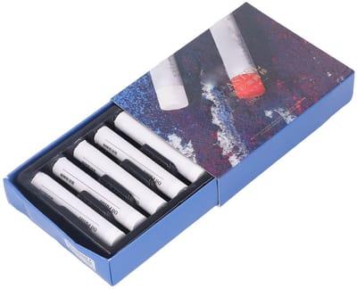 Dailygoody - 6 Stuks Witte Oliepastels - Professioneel Schilderen - Unieke Textuur - Driedimensionale Effecten - Geschikt voor Kinderen en Volwas