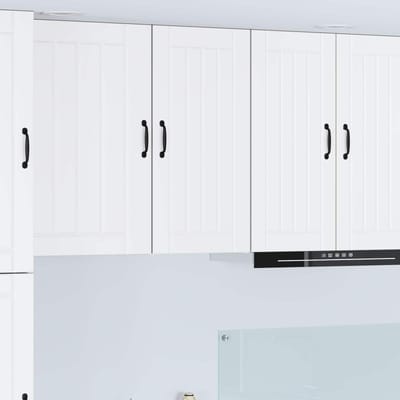 vidaXL - Wandkast - LUCCA - Wit - 40 - x - 31 - x - 80 - cm - Bewerkt - hout