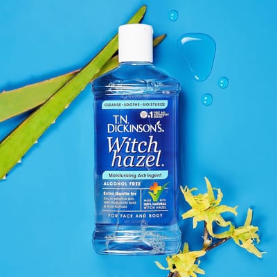 T.N. Dickinson's Alcoholvrije Witch Hazel Gezichtslotion – 100% Natuurlijke Toverhazelaar – Hydraterend – Voor Gezicht & Lichaam – 473 ml
