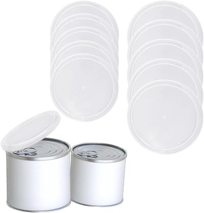 Set van 10 Herbruikbare Deksel voor Voedselblikken - Wasbare Deksel voor 400g en 800g Huisdiervoeding, Ideaal voor Katten en Honden