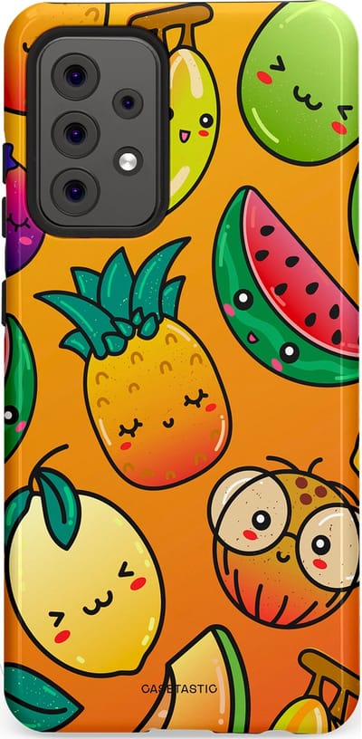 Casetastic Hoesje Geschikt voor Samsung A52 (4G/5G/s) - Stijlvolle Beschermende Duo-layer Case - Fruitastisch