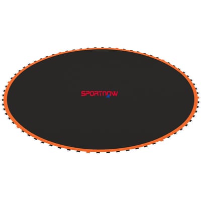 4goodz Trampolinemat Rond voor 366 cm trampolines - Zwart/ Oranje