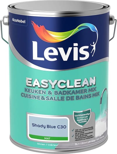 Levis - Easyclean Keuken & Badkamer Mix - Shady Blue C30 - Mengverf - 5 L