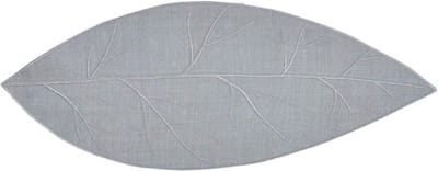 tafeldecoratie textiel blad zilvergrijs - 70 x 26 cm