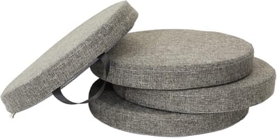 Outdoor Stoelkussens - Terras Kussens - Comfortabel Zitten - Waterdicht & Afneembare Hoes - 40 x 5 cm - Donkergrijs