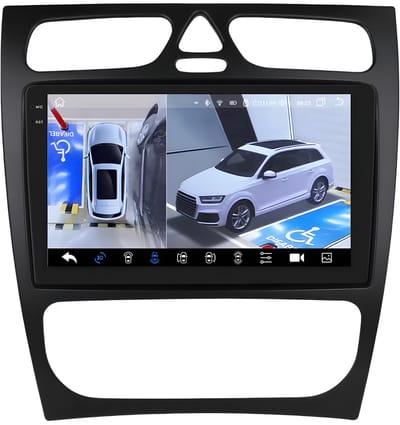 Autoradio met bluetooth - Carplay - Voor Mercedes-Benz C-Klasse / CLK-Klasse (W203 / W209 / S203 / A209 / W168) - Geschikt voor Apple en Android - Stereo - Navigatie - Navigatiesysteem auto