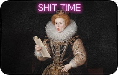 Badmat 80x50 cm - Antislip - Portret - Humor - Neon - Badmatten voor badkamer - Badkamermat - Douchemat - Badkamer mat