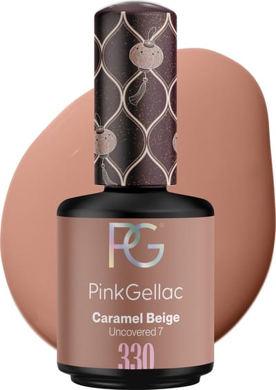 Pink Gellac Gellak - 330 Caramel Beige 15ml - Glanzende Beige Gel Nagellak - Gellac - Gel Nagels Producten