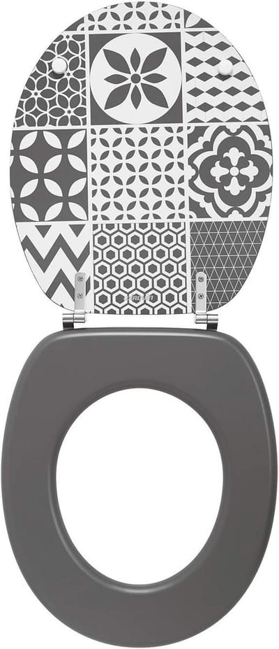 Toiletbril Mat Cementtegels 43x37,5x6,5 cm - U-vormige Hoge Kwaliteit