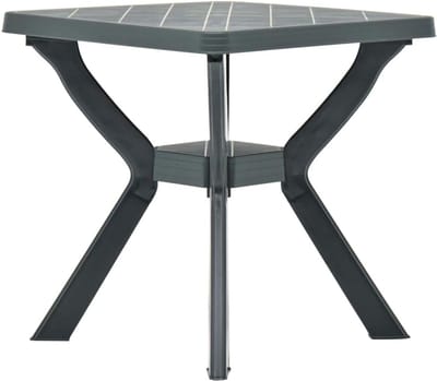 Bistro Tafel - Tuinmeubel Tafel - Buiten Eten - Onderhoudsvrij Plastic - 70 x 70 x 72 cm - Groen