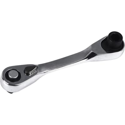 1/4 Inch Mini Dubbelkoppige Ratel Sleutel Hoge Sterkte Metaal 72 Tanden Aandrijf Dop en Schroevendraaier Bit gray