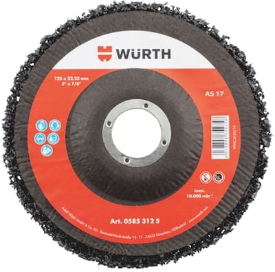 Wurth - Nylon schuurvliesschijf met harde rug - Nylon schuurvliesschijf Met weefselplaat - x 10 st