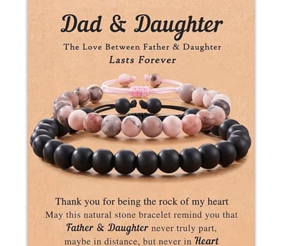 Akyol - Armband | vader dochter armband - 2 armbanden | Sieraad | Armband | Bedankje | Cadeau | vaderdag - vaderdag armband - vader dochter armband-Hartje- armband voor vader -armband voor vader -kerst cadeau armband -gift armband-sinterklaas cadeau