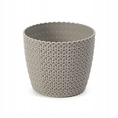 Magnolia Jersey Pot Taupe 16 cm - Stijlvolle Kunststof Bloempot