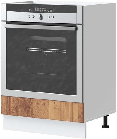 Ovenkast Lucca - Keukenkast - Keukenopslag - Verstelbare poten - 60 x 46 x 815 cm - Oud hout
